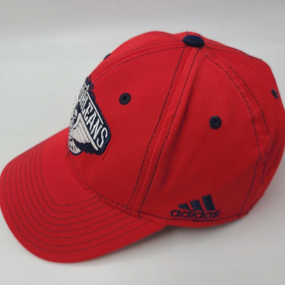 Youth New Orleans Pelicans Hat Fitted One Size Adidas Red White Blue NBA Boys